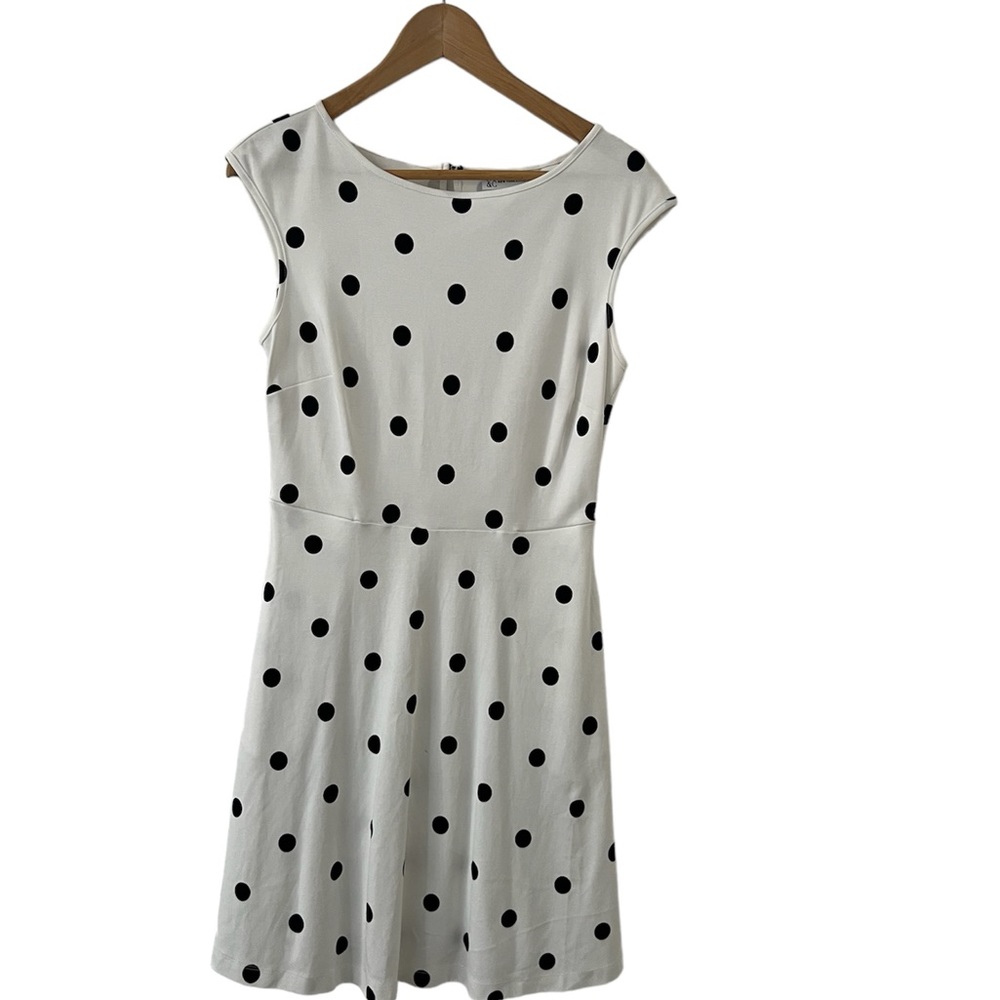 New York & Co Black and White Dot Dress size S